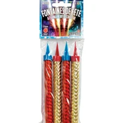 4 fontaines de fête avec changement de couleurs - 50 secondes