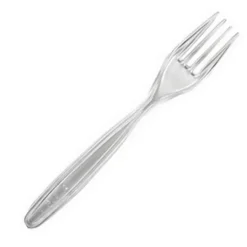 10 fourchettes blanches en plastique réutilisable