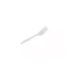 10 fourchettes "Picnik" blanches incassables en polypropylène - 18 cm