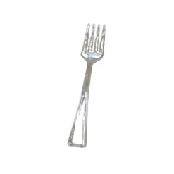 25 fourchettes à verrines en plastique - 10 cm