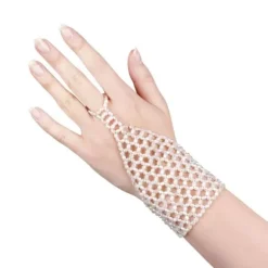 Gants Blancs Courts avec Boutons