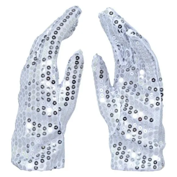 Gants à sequins de Roi de la Pop pour adulte