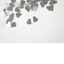 10 g de confettis métallisés en forme de cœur à parsemer - Couleur au choix