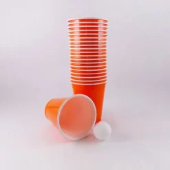 Gobelets "Beer Pong" x20 - Orange - 50cl