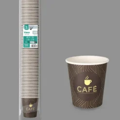 100 gobelets à café en carton - 120 ml