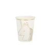 8 Gobelets Carton - Collection Licorne Pastel