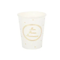8 Gobelets Carton - Mon Premier Anniversaire