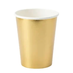 10 gobelets dorés en carton - 25 cl