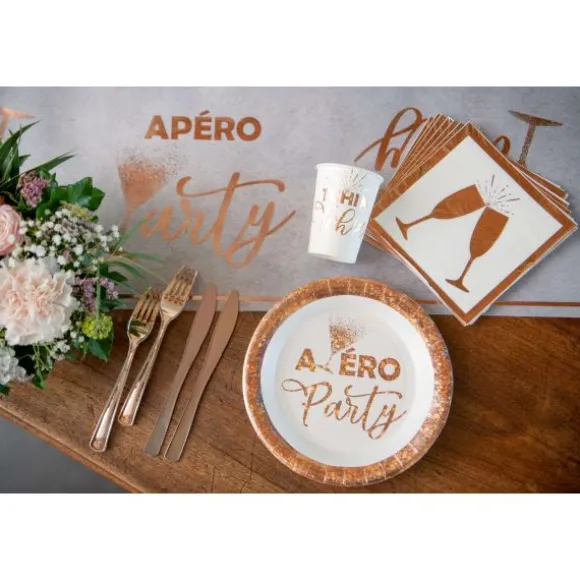 10 Gobelets en carton - Apéro Party Rose Gold