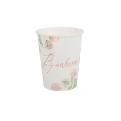 8 Gobelets en carton - Botanique et Rose Gold