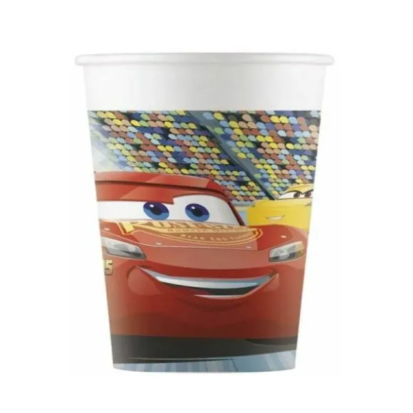8 Gobelets en Carton - 20cl - Cars 3