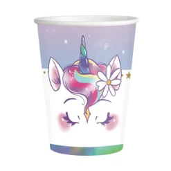 8 gobelets en carton - 25 cl - Collection Dreams Licorne