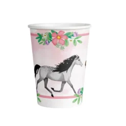 8 Gobelets en carton - Collection Beaux Chevaux