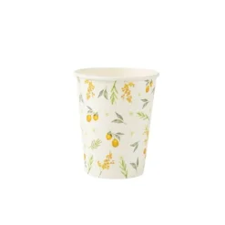 8 Gobelets en carton - Collection Mimosa