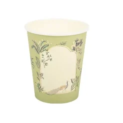 8 Gobelets en carton - Collection Tropical Peacock