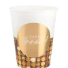 10 gobelets en carton FSC® - 27 cl - Collection Bonne Année Disco