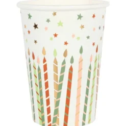 10 gobelets en carton FSC® - 270 ml - Collection Anniversaire Scintillant