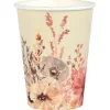 10 gobelets en carton FSC® - 270 ml - Collection Amour Floral