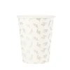 8 gobelets en carton FSC® - 255 ml - Collection Communion Blanc et Or