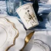 8 gobelets en carton FSC® - 255 ml - Collection Vintage Doré