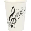 10 gobelets en carton FSC® - 270 ml - Collection Musique