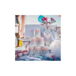 8 Gobelets en carton - Gender Reveal - Fille ou Garçon ? - 25 cl
