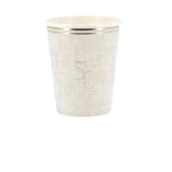 6 gobelets en carton - 255 ml - Collection Gold'n Age - Âge au choix