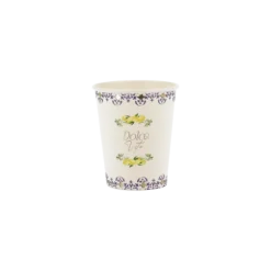 8 gobelets en carton - 255 ml - Collection Dolce Vita