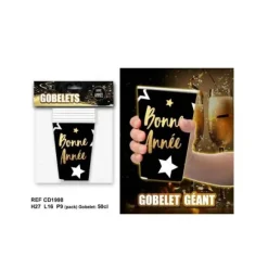 6 Gobelets Géants "Bonne Année"