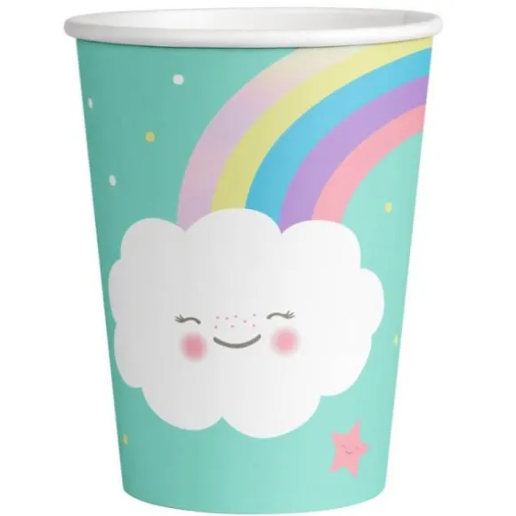 8 Gobelets Nuage et Arc-en-ciel - 25 cl