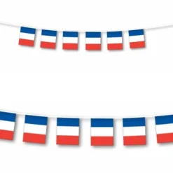 Grande bannière de fanions bleu blanc rouge
