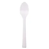 50 grandes cuillères "Picnik" blanches incassables en polypropylène - 18 cm