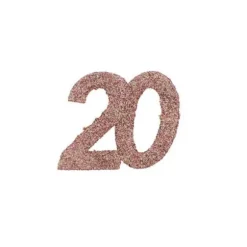 6 Grands Confettis de table - Paillettes Rose Gold - Age au choix