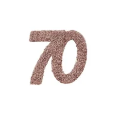 6 Grands Confettis de table - Paillettes Rose Gold - Age au choix