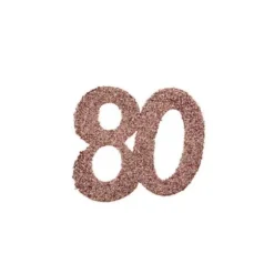 6 Grands Confettis de table - Paillettes Rose Gold - Age au choix