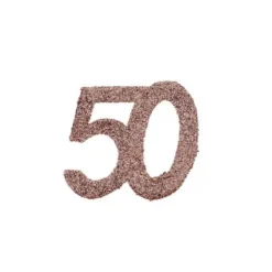 6 Grands Confettis de table - Paillettes Rose Gold - Age au choix