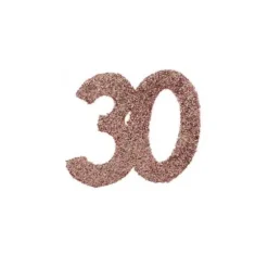 6 Grands Confettis de table - Paillettes Rose Gold - Age au choix