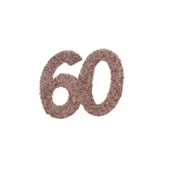 6 Grands Confettis de table - Paillettes Rose Gold - Age au choix