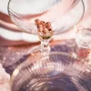 12 Grosses Perles en Bois - Paillettes Rose Gold