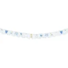 Guirlande avec 14 Fanions en Papier - Baby Shower - Bleu
