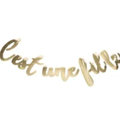 Guirlande "C'est Une Fille" - Doré