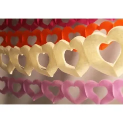 Guirlande de Coeurs en Papier de 4 mètres - Crème