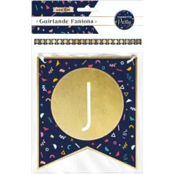 Guirlande de fanions avec lettres et ruban - Joyeux Anniversaire - Collection Confettis