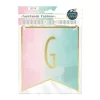 Guirlande de fanions avec lettres et ruban - Fille ou Garçon ? - Collection Gender Reveal