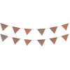 Guirlande de 12 fanions en toile terracotta - 2,60 m