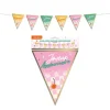 Guirlande de 9 fanions "Joyeux Anniversaire" -  6 m - Collection Retro Pop
