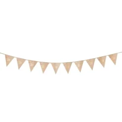 Guirlande de 10 fanions multicolores avec dorure pour anniversaire - 3 m - Âge au choix