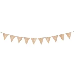 Guirlande de 10 fanions multicolores avec dorure pour anniversaire - 3 m - Âge au choix