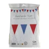 Guirlande de 30 fanions - Rouge et Bleu - 10 m