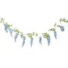 Guirlande de glycine tombante bleue avec feuillage - 180 cm